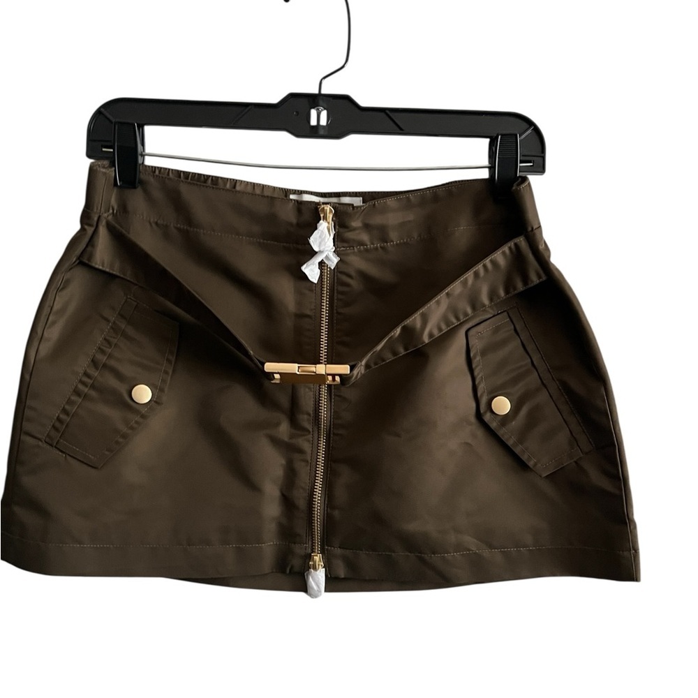 Hudson X Brooks Nader Grace Ann Micreaux Mini Skirt in Basin, New with Tags - Picture 3 of 11